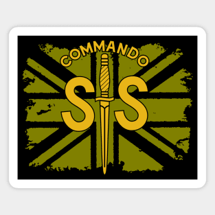 WW2 British Army No2 Commando SAS Badge with Union Jack Magnet